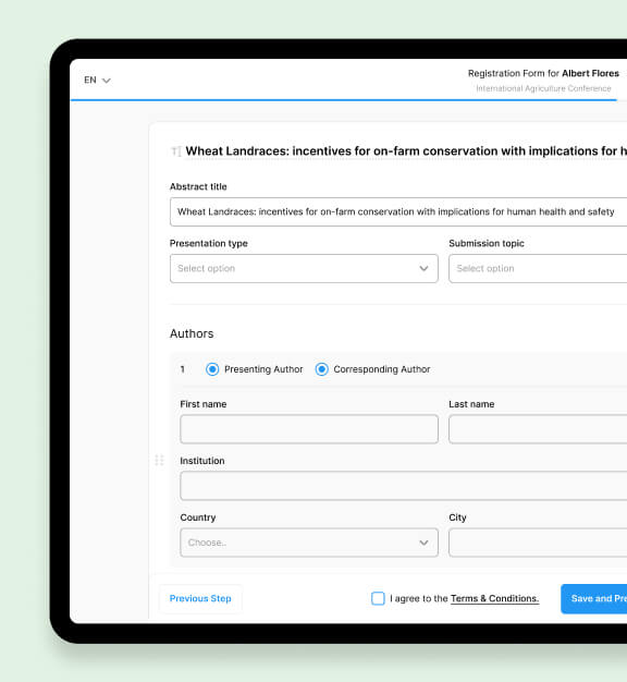 Flexible Abstract Submission